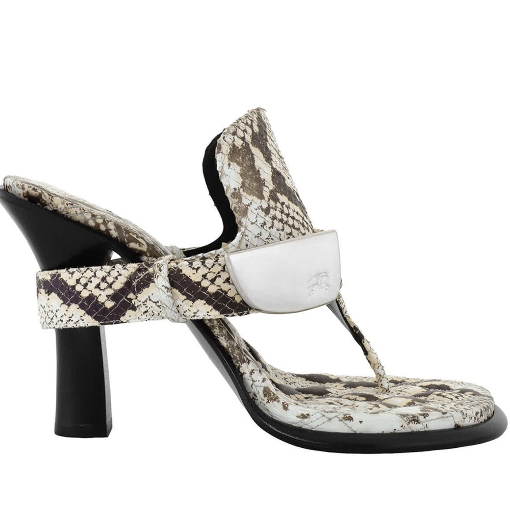 Burberry - Equestrian Night Motif Bay Sandals, Serpant